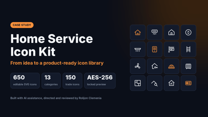 Home Service Icon Kit: 650 SVG Icons for Roofing and HVAC Websites